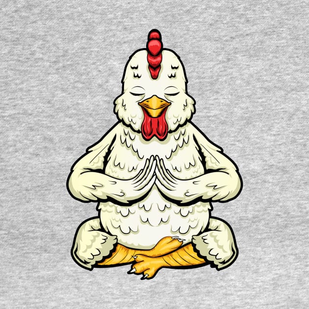 chicken yoga animal cute and funny meditation by the house of parodies